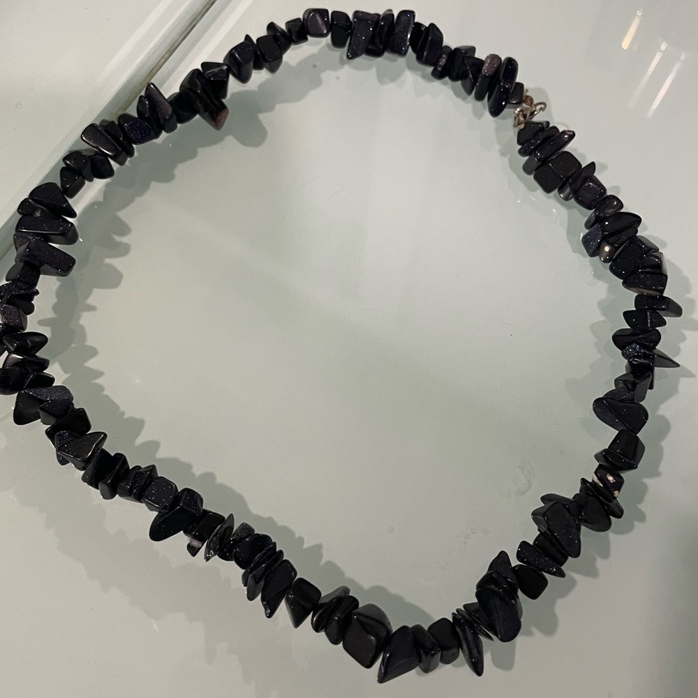 Blue goldstone  necklace